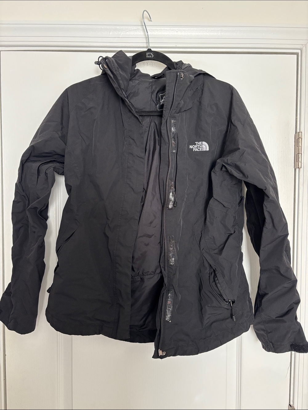 The North Face Black Hooded Ski/Snow Jacket